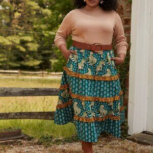 Printfresh Tiger Queen Now or Later Skirt Fern Forest L